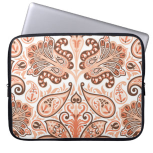 Vintage sömlös färglös mönster i paisley stil laptop fodral