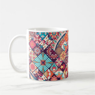 Vintage Sömlös: Islamiska Hand plockade. Kaffemugg