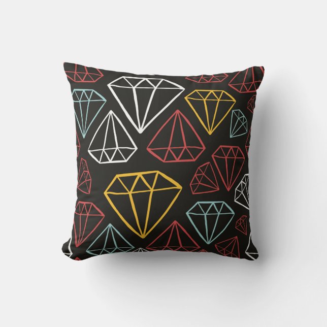 vintage sömlös mönster, inslag med diamantdesign kudde (Framsida)