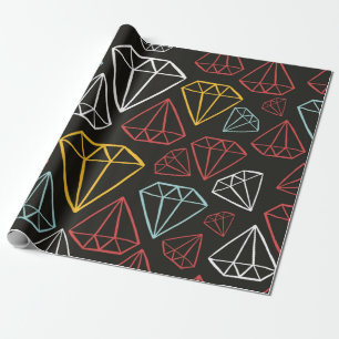 vintage sömlös mönster, inslag med diamantdesign presentpapper