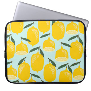 Vintage sömlös mönster med citroner. Trendig Laptop Fodral