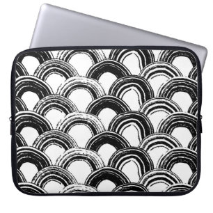 Vintage sömlös mönster med torr penselpil laptop fodral