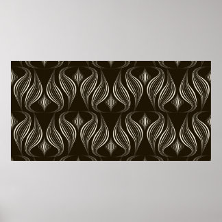 vintage sömlös mönster monokrom dekoration med poster