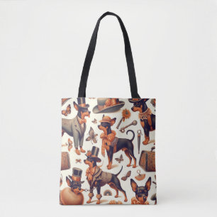 Vintage Sömlös Pinscher Tygkasse