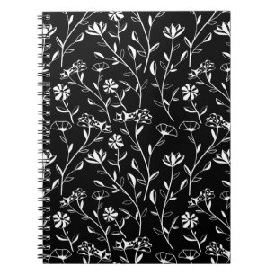 Vintage Sömlöst Blommönster för kontur. Hand Draw Anteckningsbok