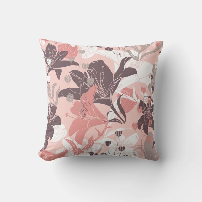 vintage sömlöst blommönster. Gardinutformning. M Kudde (Framsida)