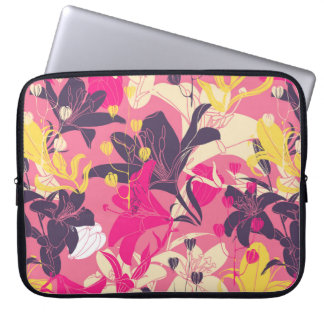 Vintage sömlöst blommönster. Gardinutformning. M Laptop Fodral