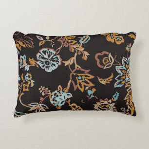 Vintage Sömlöst Blommönster. Hand plockade Textur Prydnadskudde