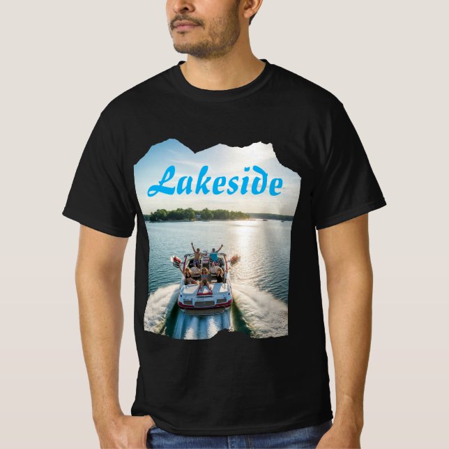 Vintage Sommar- och Lakeside Family Vacation T Shirt (Framsida)
