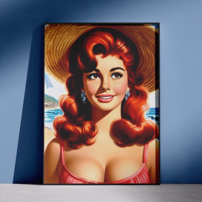 Vintage Sommar Pin-up Poster (Skapare uppladdad)