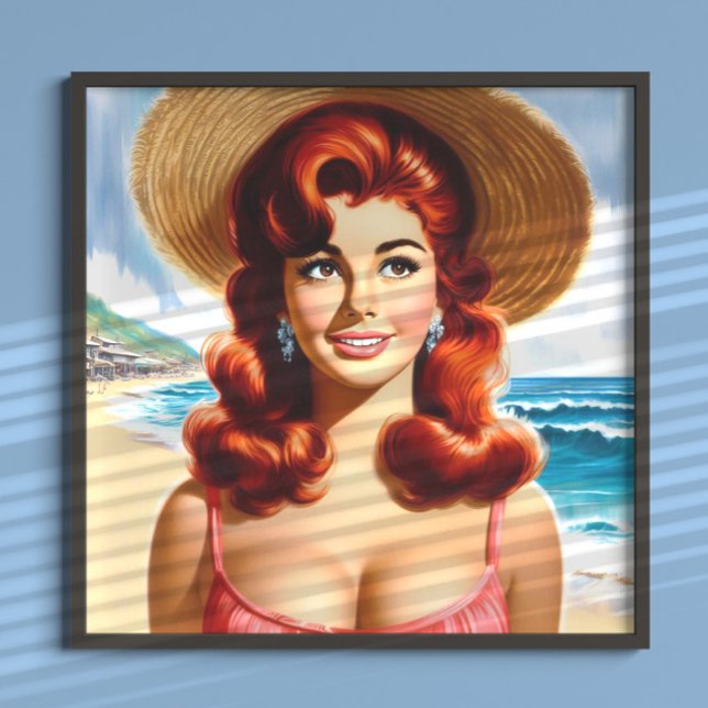 Vintage Sommar Pinuppa Poster (Skapare uppladdad)