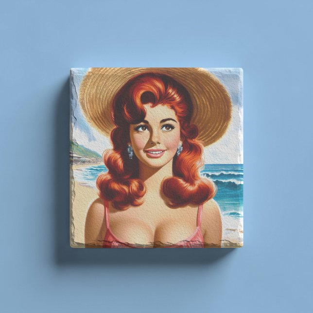 Vintage sommar pinuppa stenunderlägg (Skapare uppladdad)