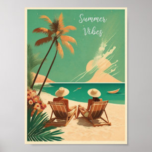Vintage sommar poster