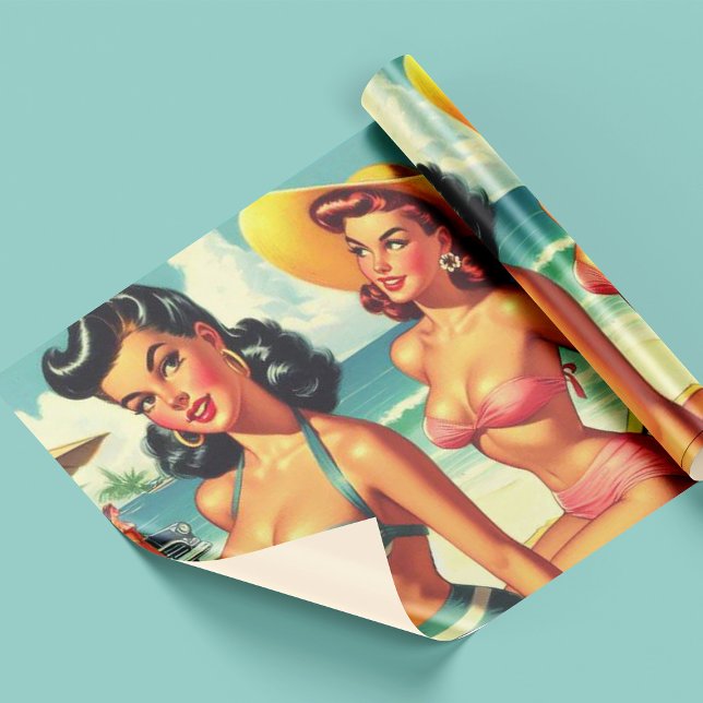 Vintage Sommarbuss-stift Presentpapper (Skapare uppladdad)