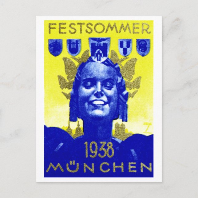 Vintage sommarfest Poster Vykort (Framsida)