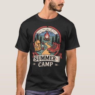 Vintage sommarläger 2026 naturstig camping t shirt
