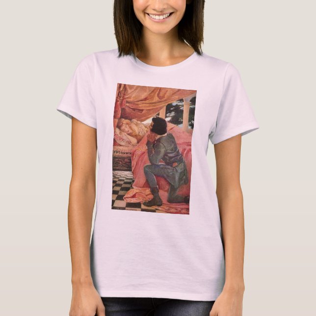Vintage Sömnprinsessan av Jessie Willcox Smith Tee (Framsida)
