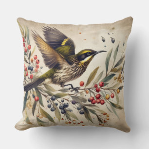 Vintage Songbird Botanisk Kuddöverdrag Kudde