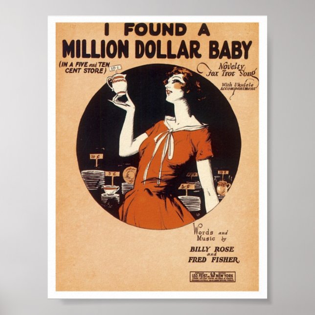 Vintage Songsheet 1900's-1920's Poster (Framsidan)