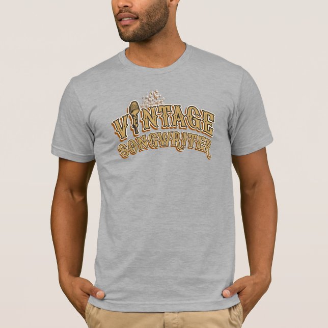Vintage Songwriter Modern Musician T Shirt (Framsida)