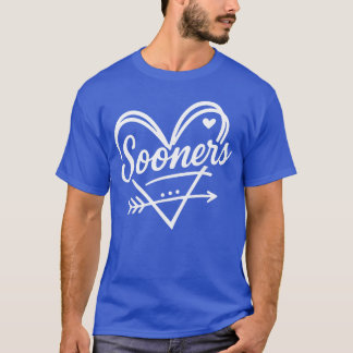 Vintage Sooner Heart Arrow Grafisk present för män T Shirt