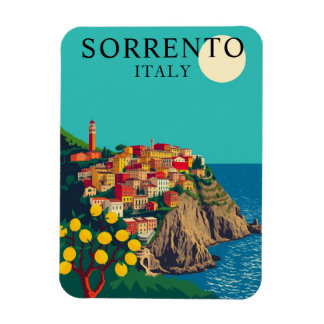 Vintage Sorrento Italien Lemons Travel Souvenir Magnet