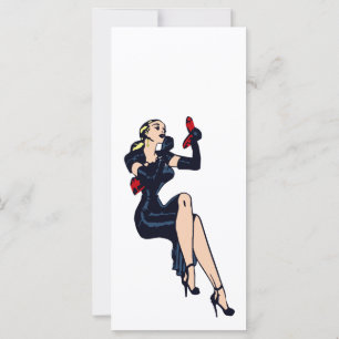 Vintage Söt Blonde Retro Glamor Girl Pinup