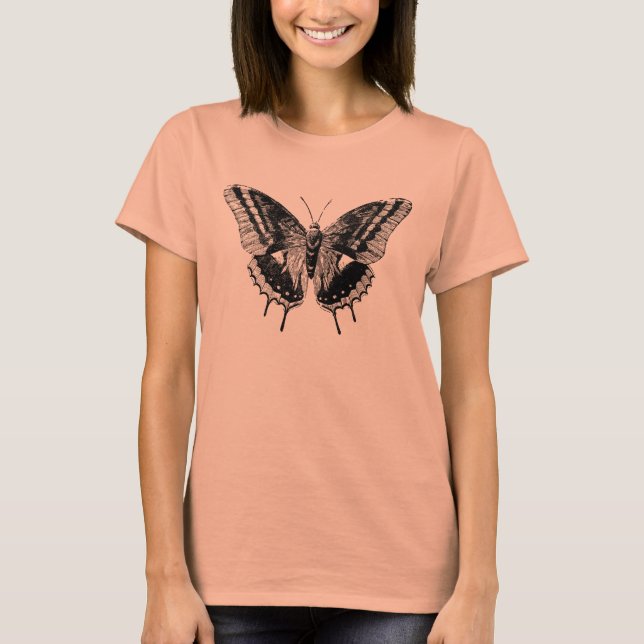 Vintage Söt Butterfly Shirt Tee Shirt (Framsida)