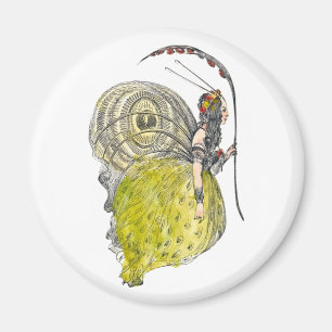 Vintage Söt Fantasy Fjäril Fée med Vingar Magnet