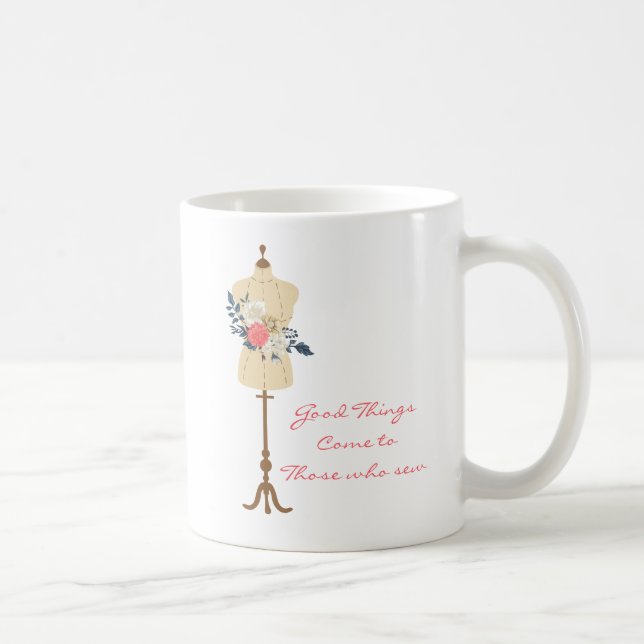 Vintage: Söt klänningsformulär Kaffemugg (Höger)