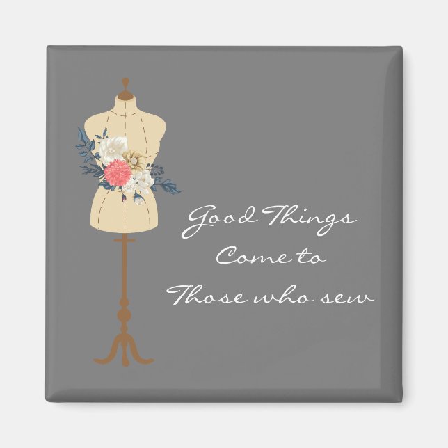 Vintage: Söt klänningsformulär Magnet (Framsidan)