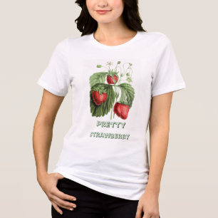 Vintage Söt Red Strawberry Personlig T Shirt