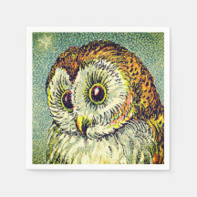 Vintage söt uggleillustration