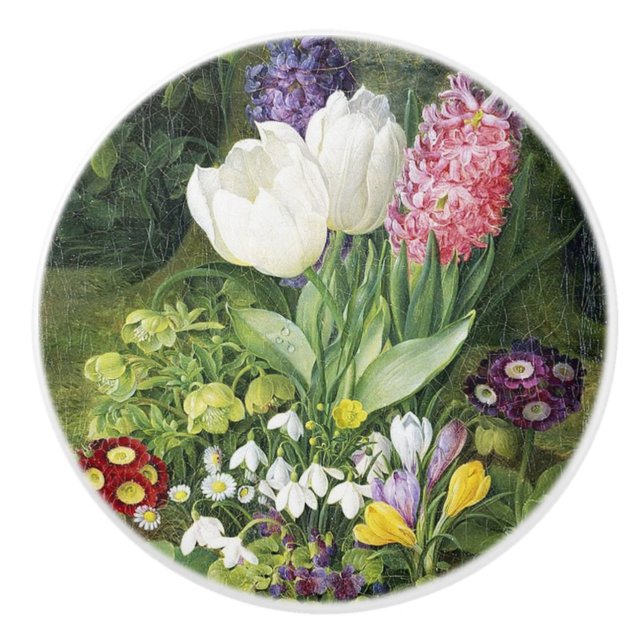 Vintage Söt Vår Botaniska blommor Knopp (Framsidan)