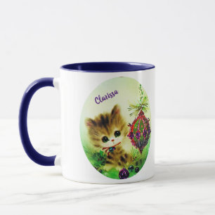 Vintage Sött Kattunge Mugg