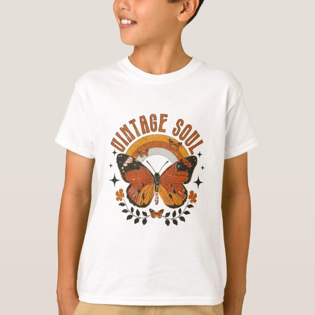 Vintage Soul Butterfly T-Shirt (Framsida)