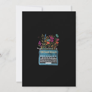 Vintage Soul Typewriter-publicering Tack Kort