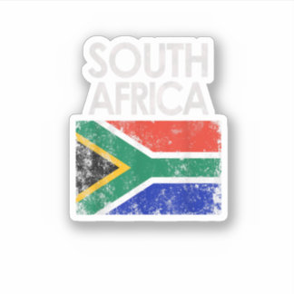 Vintage South Afrika African Flagga Gift Klistermärken