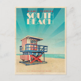 Vintage South Beach Florida Vykort