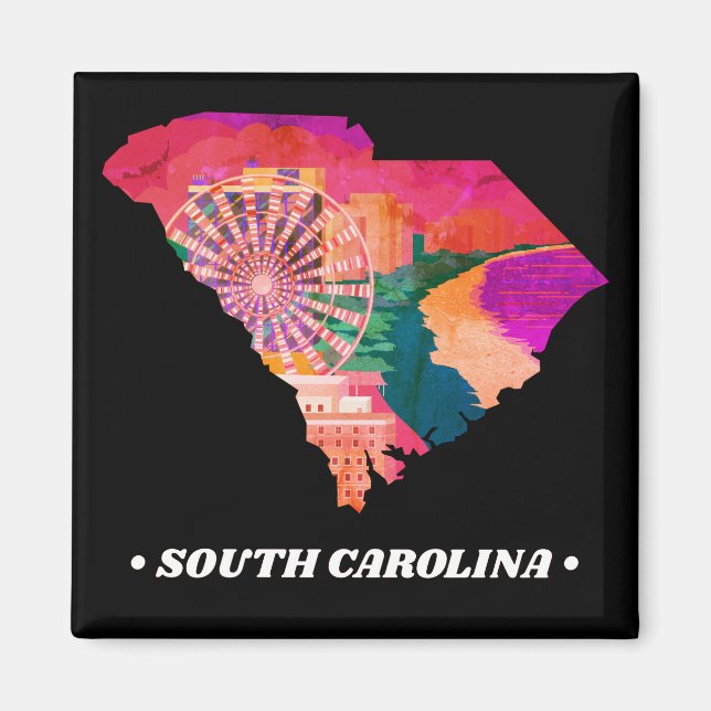 Vintage South Carolina State Magnet (Framsidan)