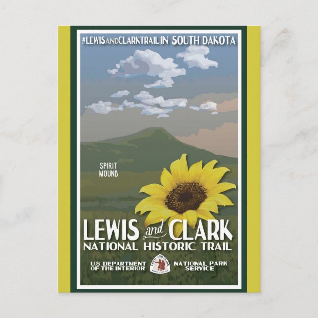 Vintage South Dakota nationalpark Travel Vykort (Framsida)