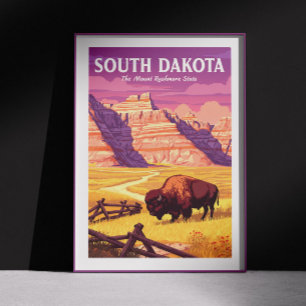 Vintage South Dakota Poster