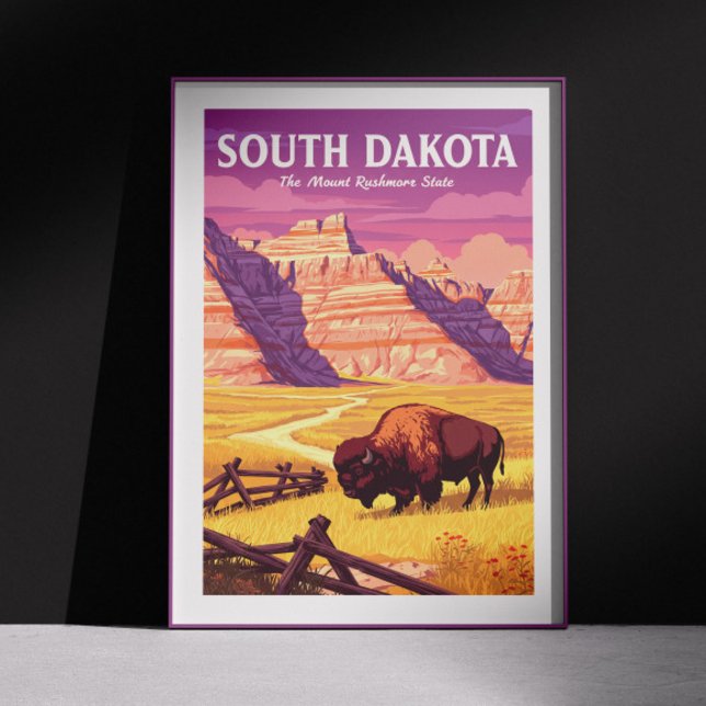 Vintage South Dakota Poster (Skapare uppladdad)