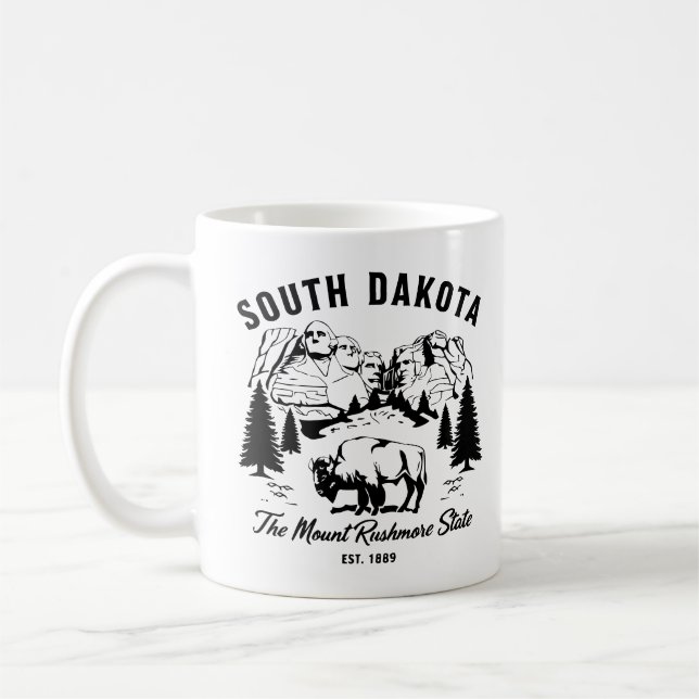 Vintage South Dakota Travel Kaffemugg (Vänster)