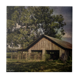 Vintage South Georgia Barn keramik tile Kakelplatta