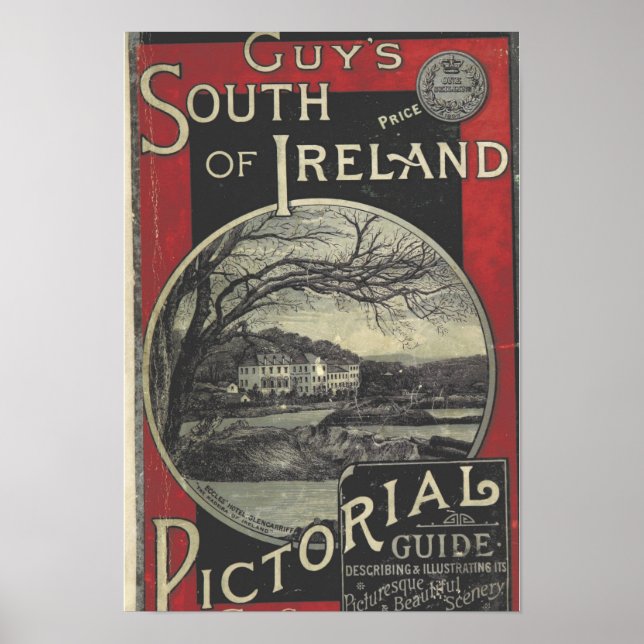Vintage South Ireland Turism Poster (Framsidan)