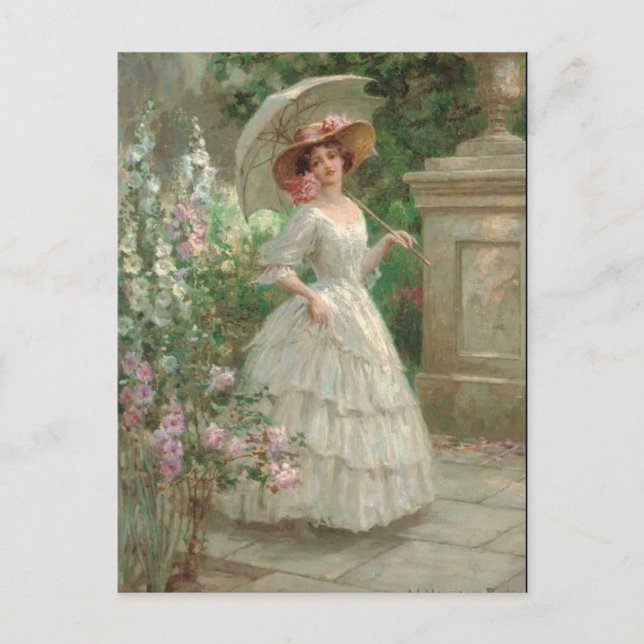 Vintage Southern Bell Girl Vykort (Framsida)