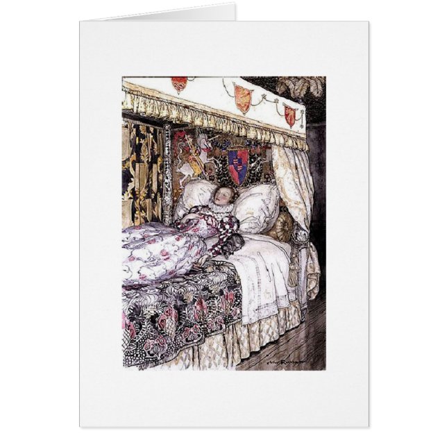 Vintage - sova princessen, hälsningskort (Framsidan)