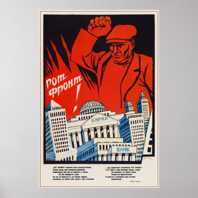 Vintage Sovjetpropaganda Poster (Framsidan)