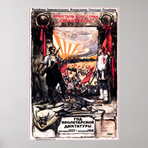Vintage Sovjetpropaganda Poster